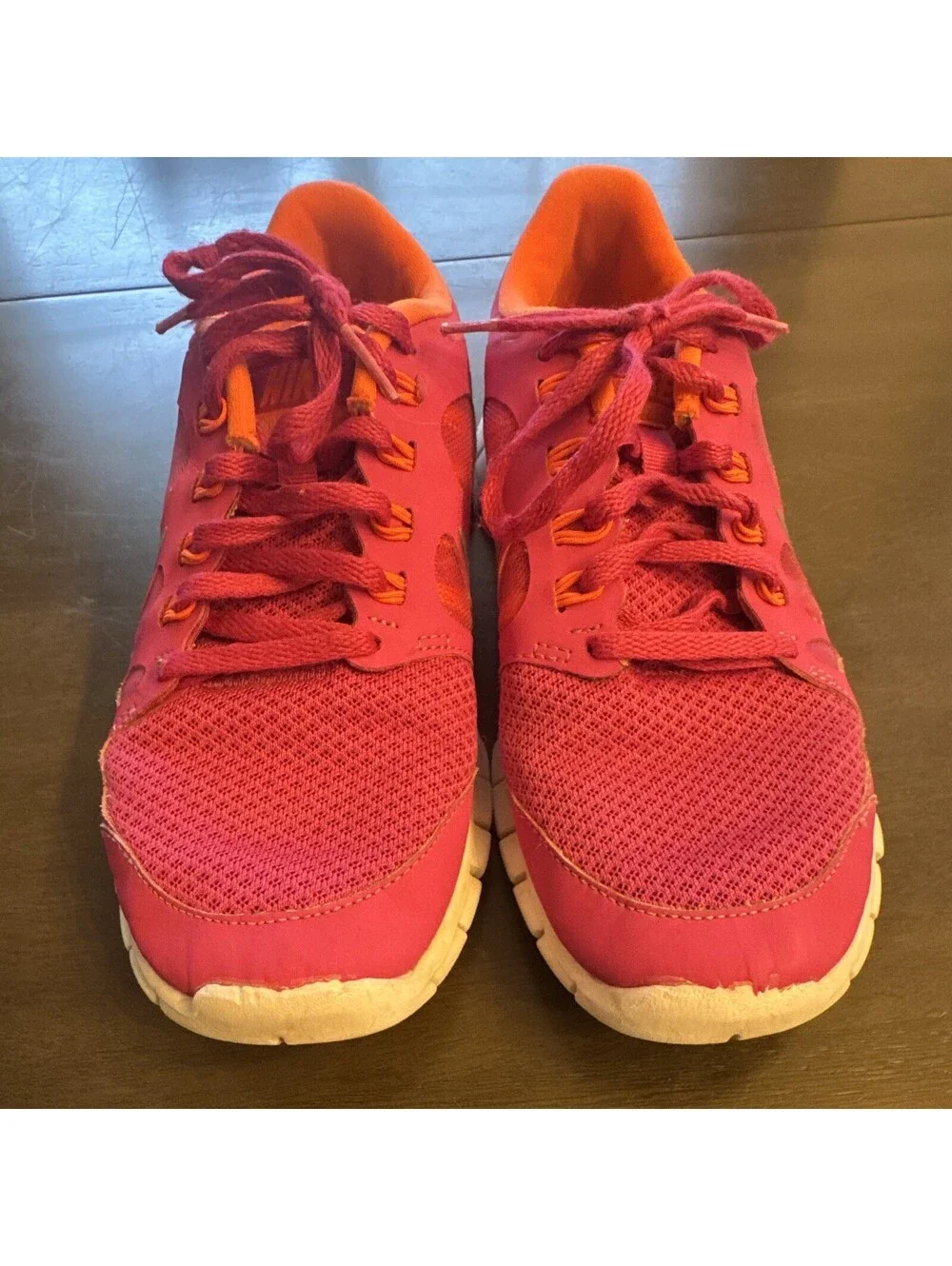 Nike Free 5.0 Unisex Kids Pink/Orange Mesh Lace Sneakers US 5Y 580565-600 [COPY]